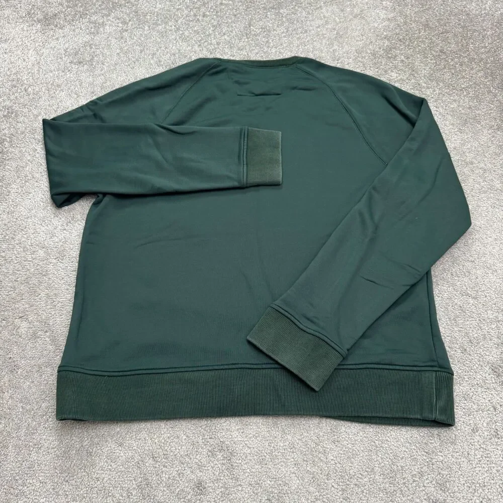 Banana Republic Pullover Sweatshirt Mens XL Green Tech Fleece Cew Neck Casual